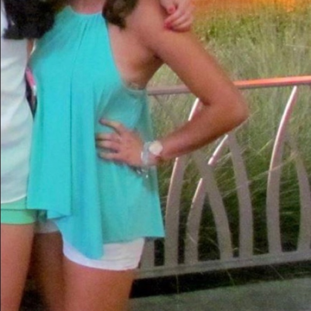 Express High Neck Flowy Top